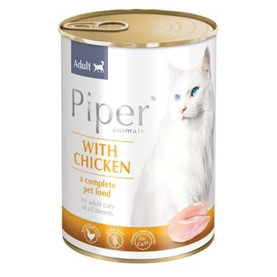 Консерва за израснали котки Piper Chicken, 400 гр
