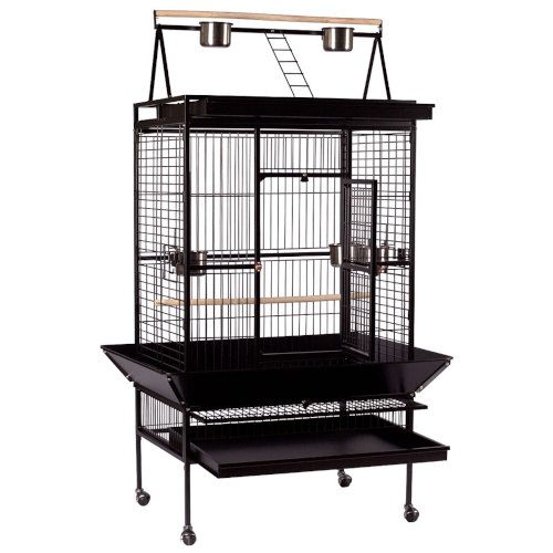Chino A19 Foldable metal Bird cage with stand for Big parakeet, Parrots, Amazon, Cockatoo