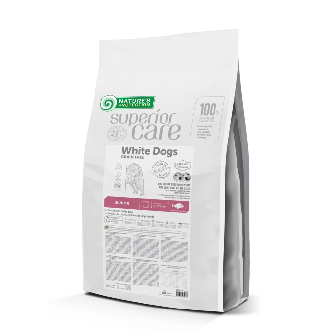 NATURE’S PROTECTION WHITE DOGS GRAIN FREE WHITE FISH JUNIOR ALL BREEDS, 10kg