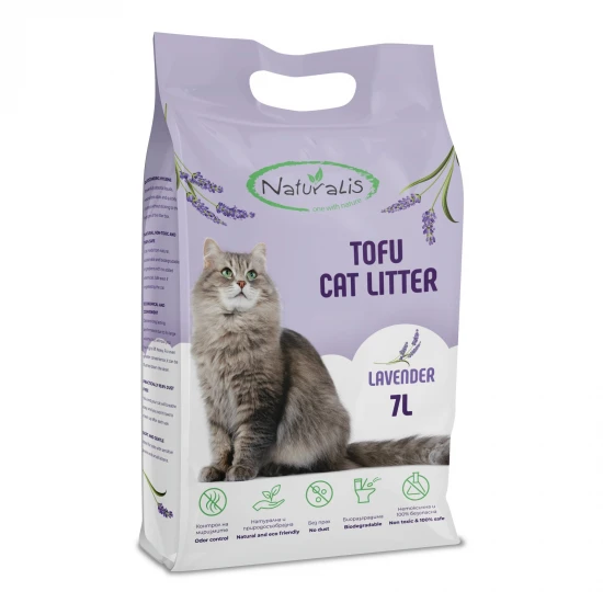 Naturalis Tofu Cat Litter 7l Lavander – 100% натурална котешка тоалетна с лавандула