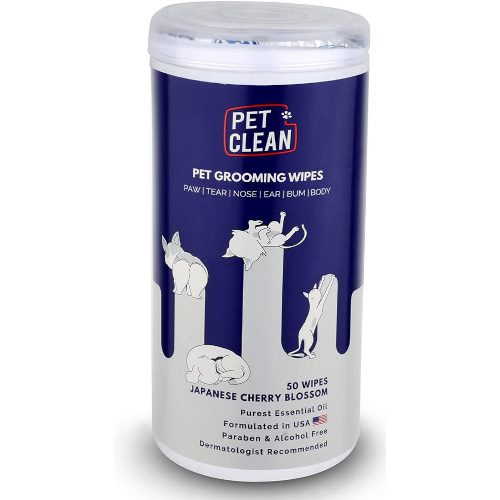 PET CLEAN Pet Grooming Wipes for Dogs & Cats, 50pcs