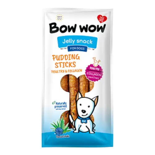 Bow wow Pudding sticks poultry, collagen, yucca & inulin, 900g